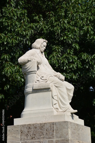 Nuremberg, Bavaria, Germany - Monument to the the great German composer Ludwig van Beethoven in the city of Nuremberg (Nürnberg)