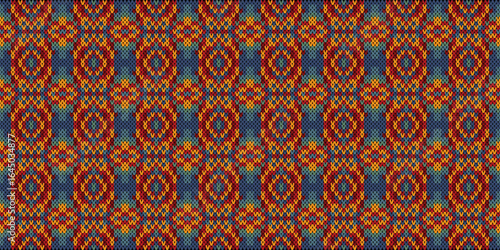 Vibrant Geometric Knit Pattern