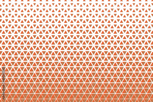 Geometric vector background with a triangular halftone pattern. Features a gradient fade from solid triangles, on a white Background.