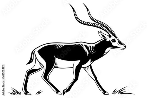 Majestic sable antelope vector illustration isolated on white background