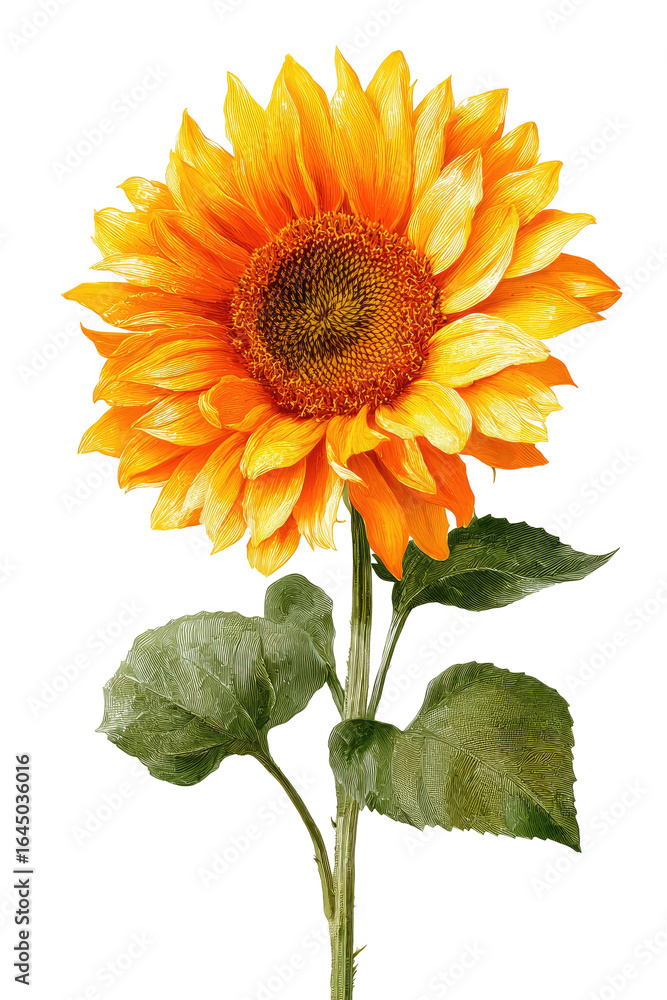 Naklejka premium Vibrant sunflower image