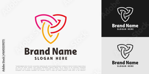 celtic trinity knot logo design, vector illustration
