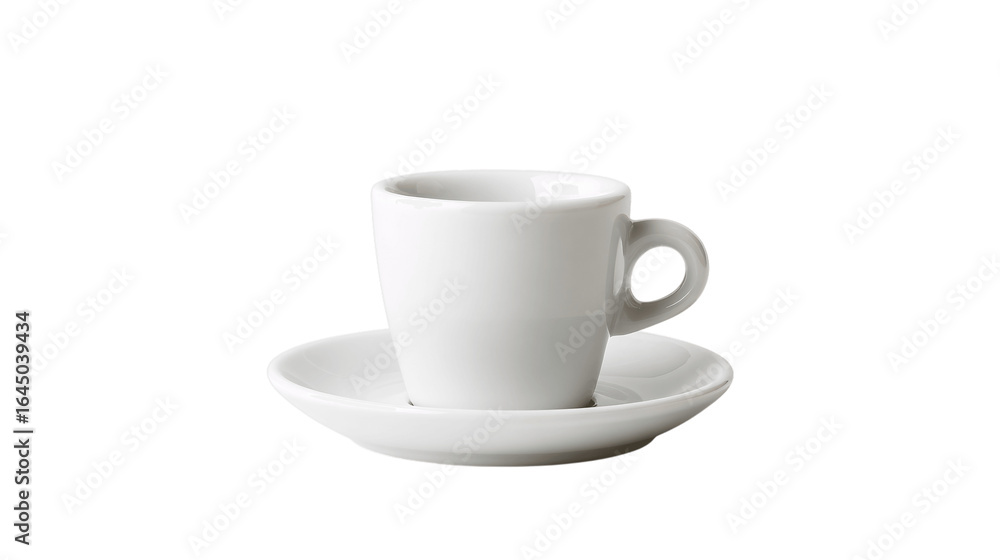 An individual premium porcelain espresso cup, white background --ar 16:9 An individual premium porcelain espresso cup, white background --ar 16:9