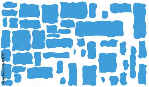 Abstract rectangle frames with wiggly borders, Various Shapes with zigzag edge, Black blob shapes, abstract organic forms, vector illustration, Modern blob shape design, Unique, artistic, creative,