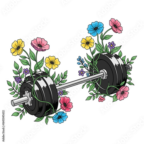 Aesthetic Floral Barbel Graphic