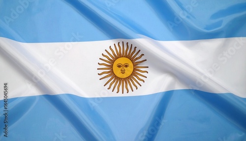 A full frame image of the Argentine flag
