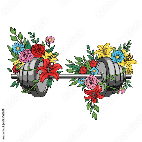 Aesthetic Floral Barbel Graphic