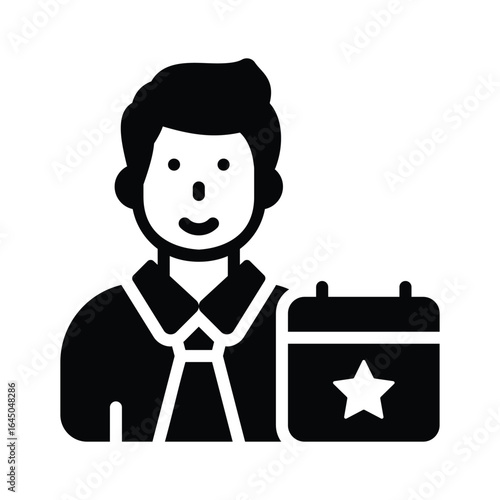A glyph icon denoting professional event manager
