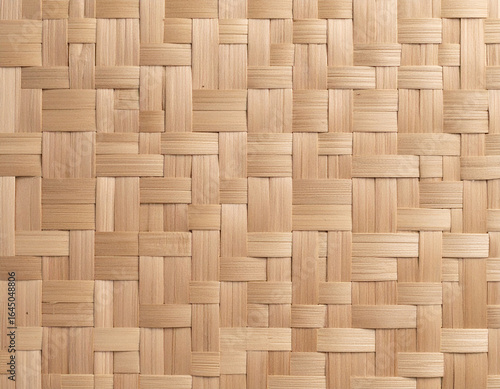 Wooden brown texture background of a woven bamboo 