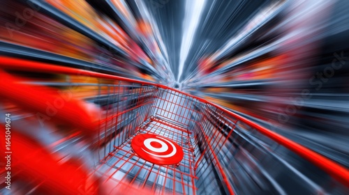 Wallpaper Mural Aerial view of a busy urban street with colorful vehicles, illuminated billboards, and bustling pedestrian activity during daytime Torontodigital.ca