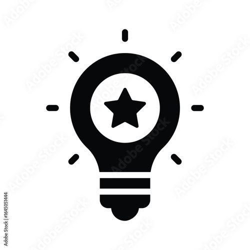Grab this glyph icon of creative event idea