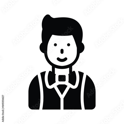 A glyph style icon showing individual event guest