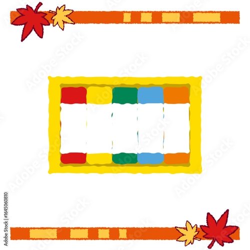 Set of Colorful Pastels in Yellow Case Illustration