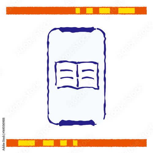 Open Book Icon on Smartphone Screen