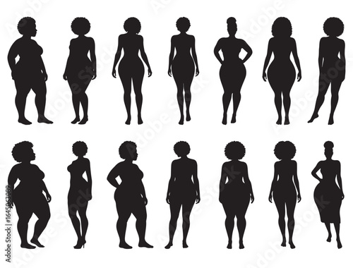 CURVY AFRICAN AMERICAN WOMAN SILHOUETTE