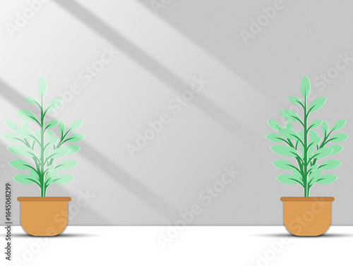 Minimalist White Wall Illustration
