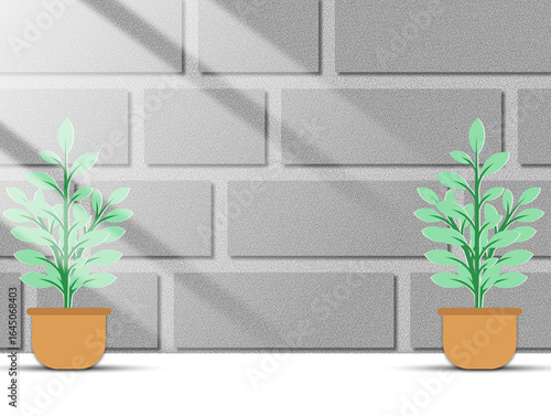 Minimalist White Wall Illustration