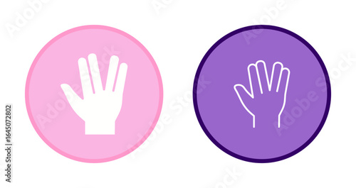 Fototapeta Vulcan Salute Icon Design