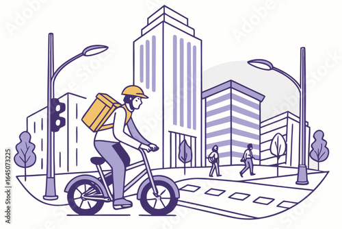 Cycling fun with people riding their bikes in the city