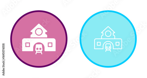 Train Station Icon Design