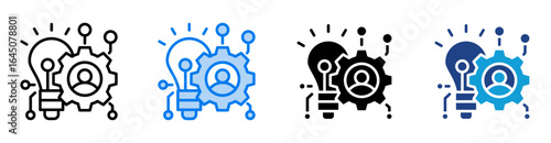 Invention icon set multiple style collection