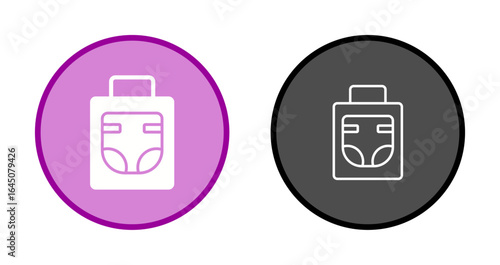 Diaper Bag Icon Design