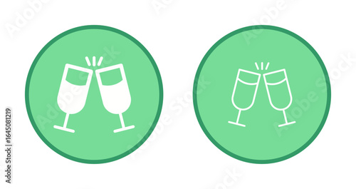 Wine Cheers Icon Design