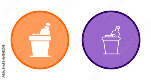 Wine Bottle in Ice Icon Design