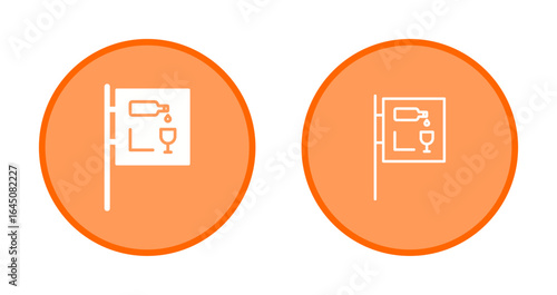 Wine Bar Sign Icon Design