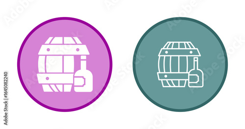 Wine Barrel Icon Design