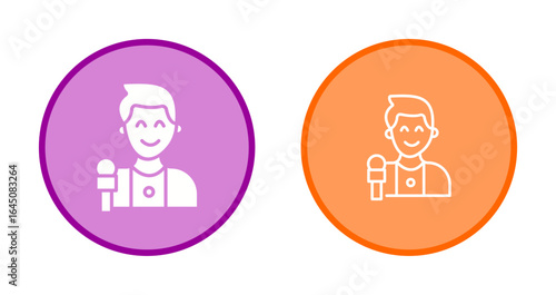 News Correspondent Icon Design