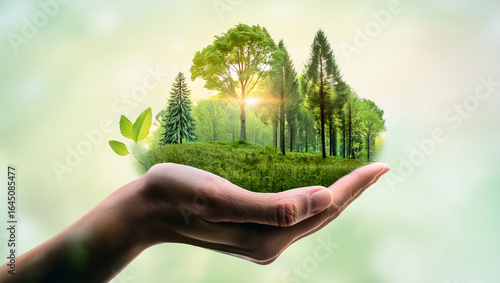 hand holding green grass