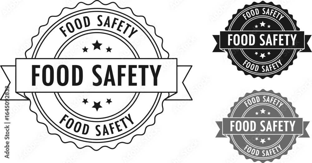 Obraz premium Professional Food Safety Stamp and Seal Designs for Assurance