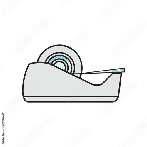 tape dispenser, gray, simple, office supply clip art preview