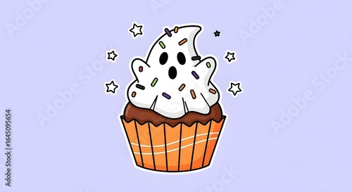 Spooky Sweet Treat: Halloween Cupcake Ghost Delight