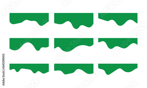 Collection of dividers shape templates. Modern separator header for website and app. Curve lines, wave collection of abstract design element. Abstract divider template vector illustration in eps 10.