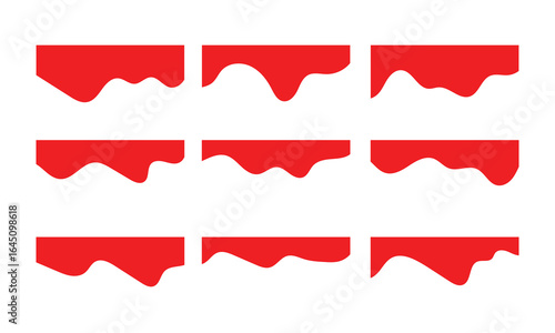 Collection of dividers shape templates. Modern separator header for website and app. Curve lines, wave collection of abstract design element. Abstract divider template vector illustration in eps 10.
