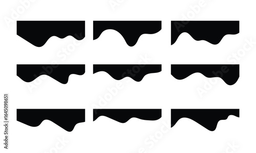 Collection of dividers shape templates. Modern separator header for website and app. Curve lines, wave collection of abstract design element. Abstract divider template vector illustration in eps 10.