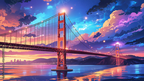 golden gate bridge at night