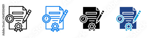 Agreement icon set multiple style collection
