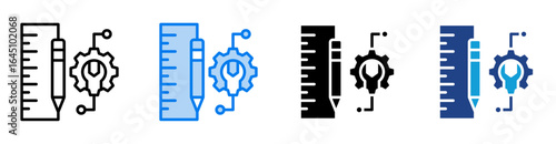 Design icon set multiple style collection