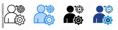Focus icon set multiple style collection