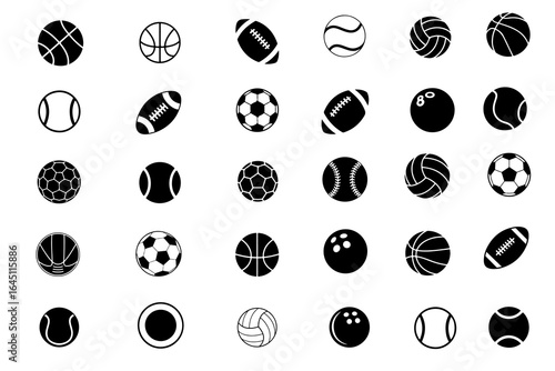 sports balls icons