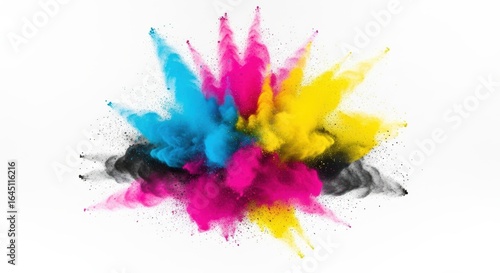 CMYK Color Explosion: A vibrant burst of color