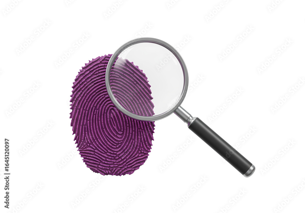 Magnifying Glass Examining a Detailed Purple Texture on transparent background Magnifying Glass Examining a Detailed Purple Texture on transparent background
