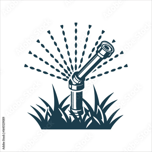 Sprinkler Head Irrigation System Icon Illustration Sprinkler Head irrigation