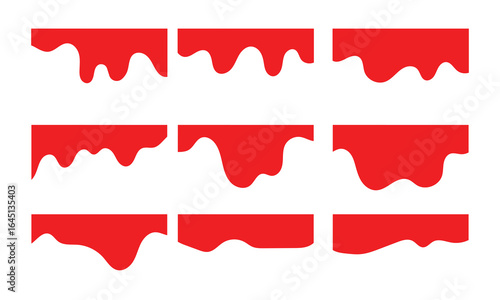 Border shape for website design. Abstract banner header and separator. Drops Separator Effects Collection For Flyer, Poster, App, Banner in eps 10.