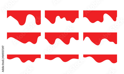 Border shape for website design. Abstract banner header and separator. Drops Separator Effects Collection For Flyer, Poster, App, Banner in eps 10.