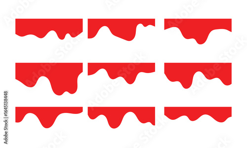 Border shape for website design. Abstract banner header and separator. Drops Separator Effects Collection For Flyer, Poster, App, Banner in eps 10.