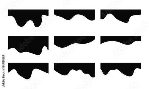 Border shape for website design. Abstract banner header and separator. Drops Separator Effects Collection For Flyer, Poster, App, Banner in eps 10.